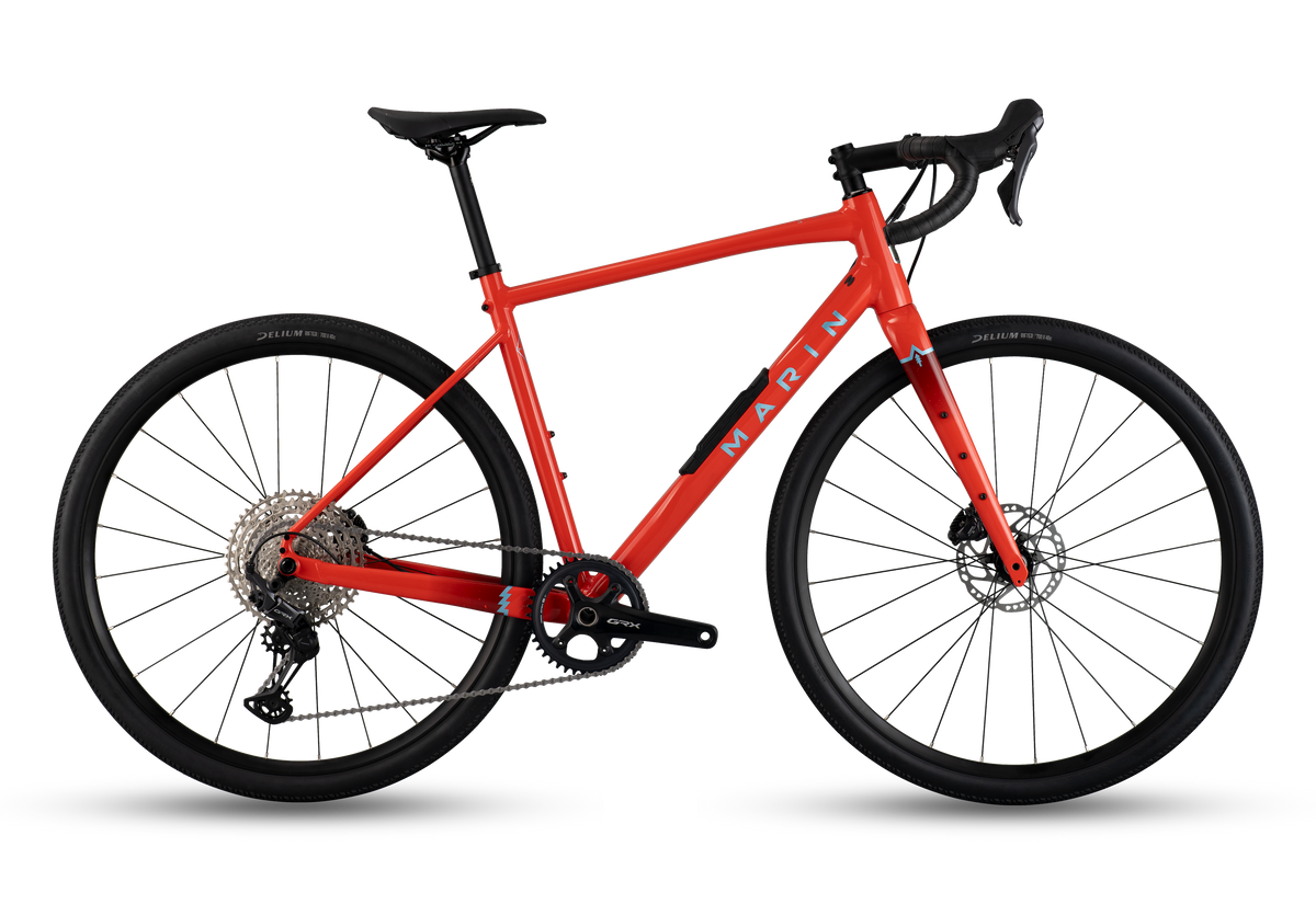 2026 Marin Gestalt 3 in Roarange, aluminium gravel bicycle, side profile
