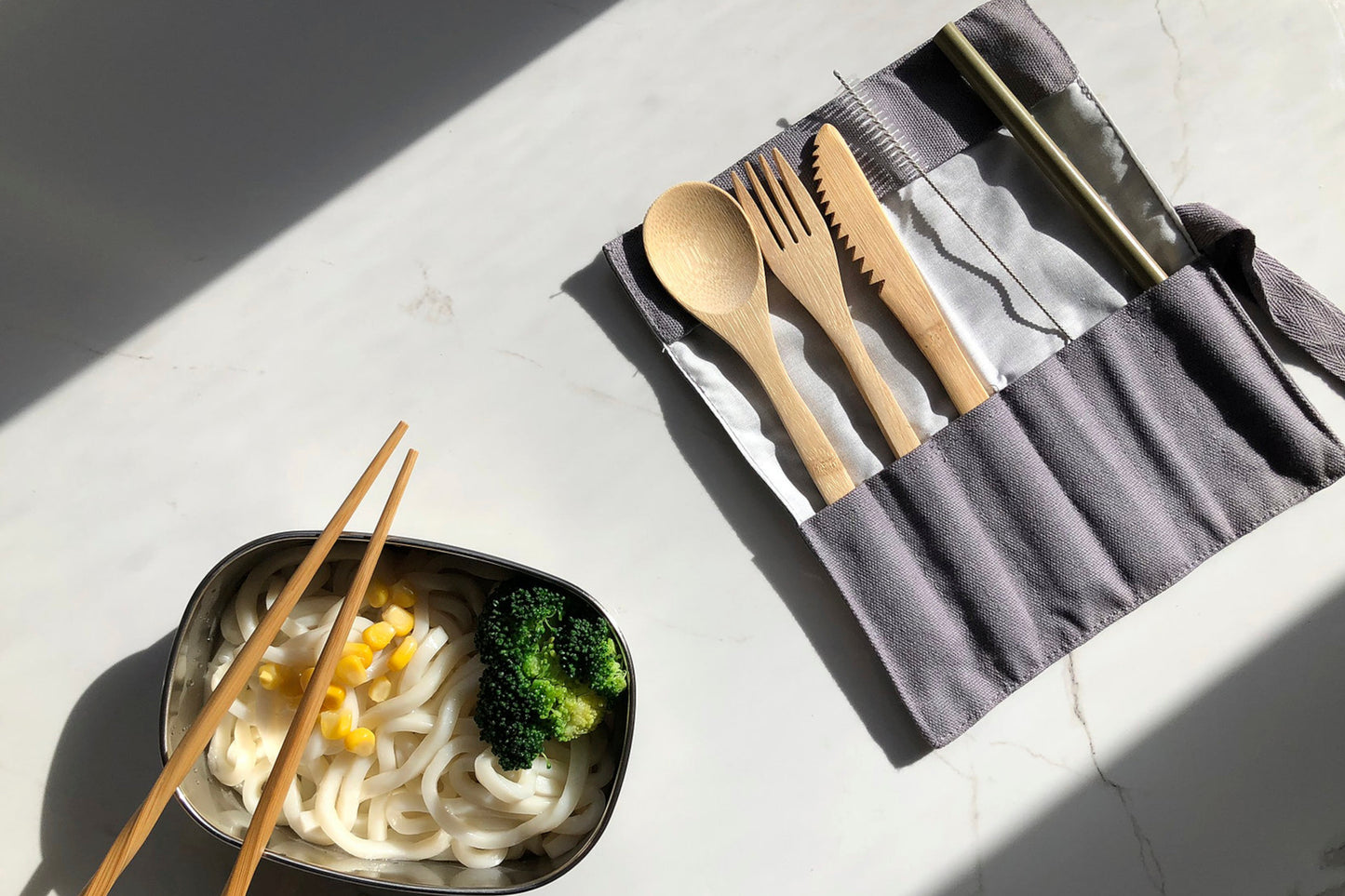Reusable Travel Bamboo Cutlery Set
